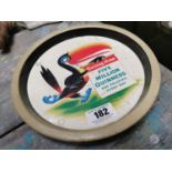 Five Million Guinness Toucan tin plate advertising ashtray {27 cm Dia.}.
