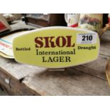 Skol International Lager advertising shelf light. {10cm H X 22cm W }.