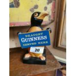 Draught Guinness served here Ruberoid penguin advertising figure {18 cm H x 8 cm W x 8 cm D}.