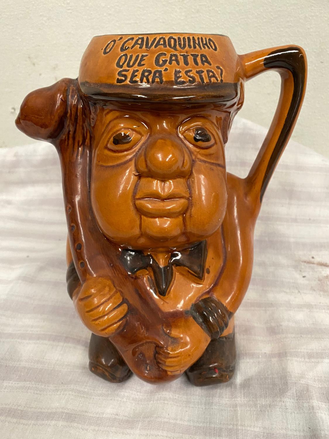 Unusual Spanish ceramic jug.