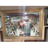 William Younger & Co's Indian Pale Ale Edinburgh framed advertising mirror. {70 cm h x 94 cm W}.