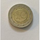 2 Euro Commemorative Coin Eire 10 Anniversary Of The Economic Monetary Union Mis-minting - Big Stars