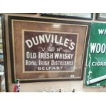 Dunville's Old Irish Whiskey Royal Irish Distillers Belfast framed advertising print {76 cm H x 93