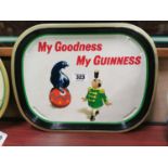 My Goodness My Guinness circus tin plate advertising tray {32 cm H x 41 cm W}.