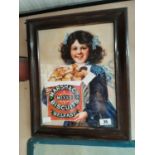 Marsh & CO. biscuits framed advertising print {54 cm H x 43 cm W}.