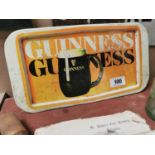 Guinness Guinness tin plate advertising drinks tray {20 cm H x 31 cm W}.