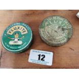 Two Early 20th C Fluxite tins and another.