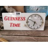 Guinness Time Perspex advertising clock {13 cm H x 30 cm W x 18 cm D}.