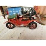 Model of a vintage car {30 cm H x 55 cm W x 34 cm D}.