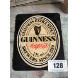 Guinness Extra Stout Perspex advertising sign. {16 cm H x 13 cm W}.
