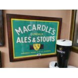 Macardle's Dundalk Ales & Stouts framed advertising print {47 cm H c 57 cm W}