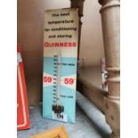 Guinness celluloid advertising barometer {33 cm H x 10 cm W}.