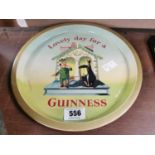 Lovely Day For A Guinness advertising tinplate tray. {32 cm H x 32 cm W}