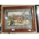 Player's Country Life tobacco & cigarettes advertising show card in original frame {46 cm H x 57