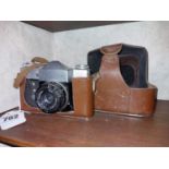 Zenit_ B camera in original leather case. Serial No. 68019781