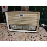 1950's ECKO bakelite radio. { 23cm H X 32cm W X 17cm D }.