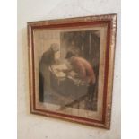 Pair of 19th C. coloured prints mounted in giltwood frames {82 cm H x 71 cm W}.