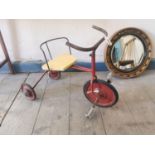 1960’s child’s tricycle { 50cm H X 38cm W X 70cm D }