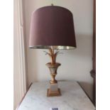 Good quality early 20th C. brass and chrome designer table lamp in the form of a pineapple {60 cm
