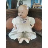 Early 20th.C. doll { 57cm H }.