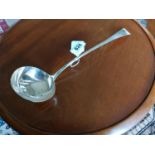 English silver soup ladle of classic plain design. Weight 181grams, 5.8 troy ounces. Length 34