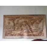 Early 20th C. tapestry Countryside scene {120 cm H x 214 cm W}.