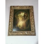 Oil on canvas Portrait of a Young Lady mouted in decorative gilt frame {132 cm H x 110 cm W}.