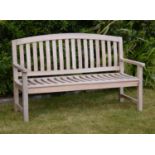 Teak garden bench {90 cm H x 150 cm W}