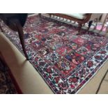 Good quality decorative Persian carpet square {313 cm L x 163 cm W}.