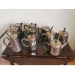 Collection of silver plated hotel ware.