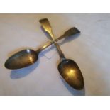 Pair of Irish silver tablespoon Hallmarked in Dublin William Cummins 1823 Wt: 141grs