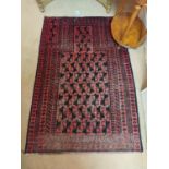 19th C. decorative Persian carpet square {136 cm L x 91 cm W}.
