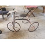 Child’s metal and wood tricycle { 66cm H X 48cm W X 87cm D }