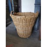 Large wicker laundry basket { 79cm H X 75cm W }