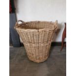 Large wicker laundry basket { 79cm H X 75cm W }