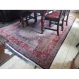 Good quality decorative Persian carpet square {300 cm L x 206 cm W}.