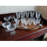 Miscellaneous lot of eighteen Waterford crystal glasses.