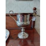 Silverplate champagne bucket {30 cm H x 23 cm Dia.}.