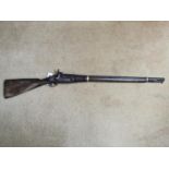 19th C. percussion cap rifle {110 cm L}.