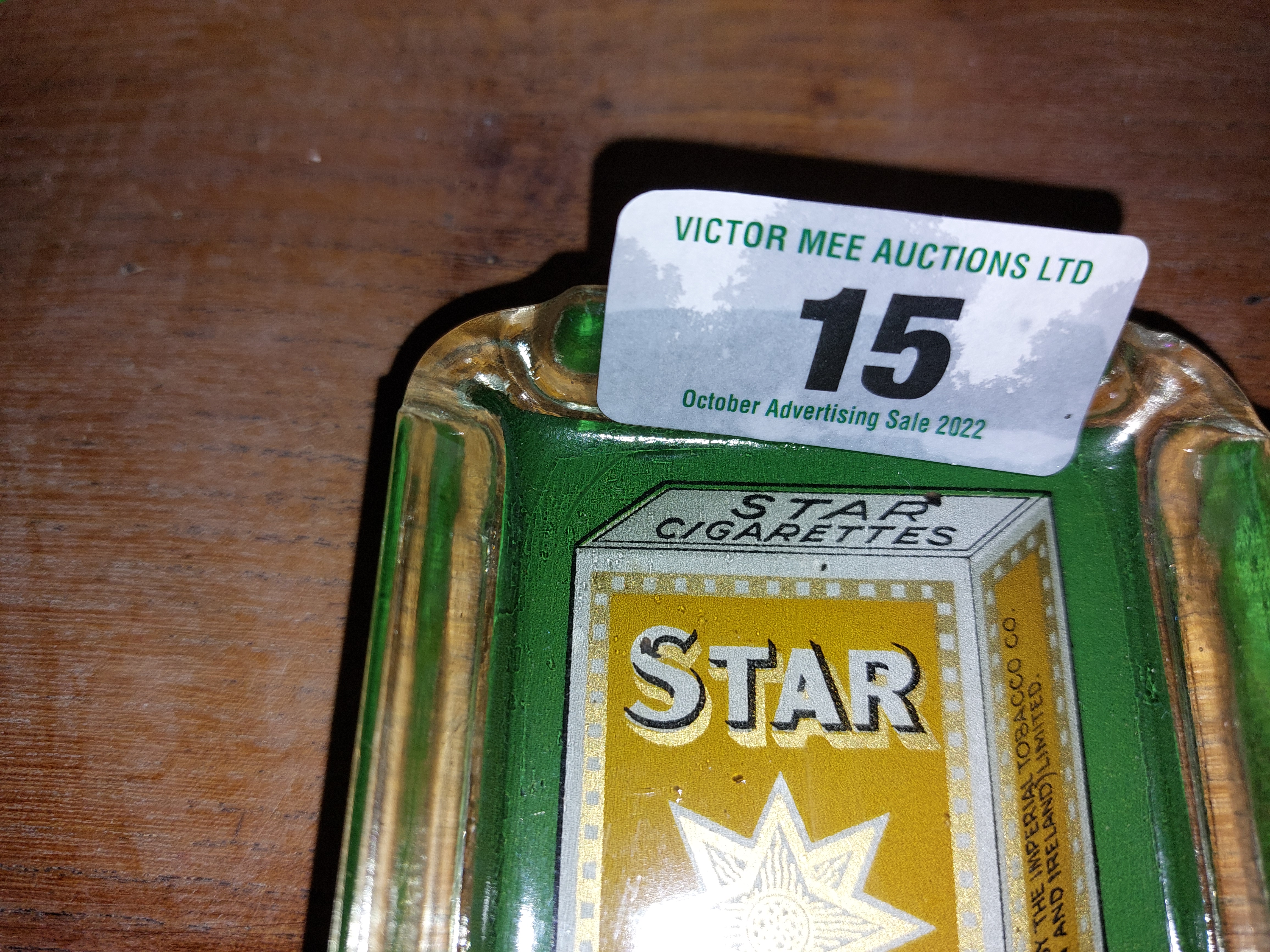 Wills's Star advertising ashtray. { 3 cm H x 8 cm W}. - Image 2 of 2