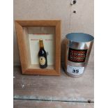 Guinness In Case Of Emergency Break Glass and Guinness aluminium beaker. {15 cm H x 11 cm W x 4 cm