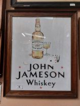 John Jameson Whiskey framed print {62 cm H x 52 cm W}.