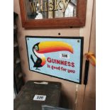 Guinness is Good For You Toucan cast iron sign. { 20 cm H x 30 cm W}.