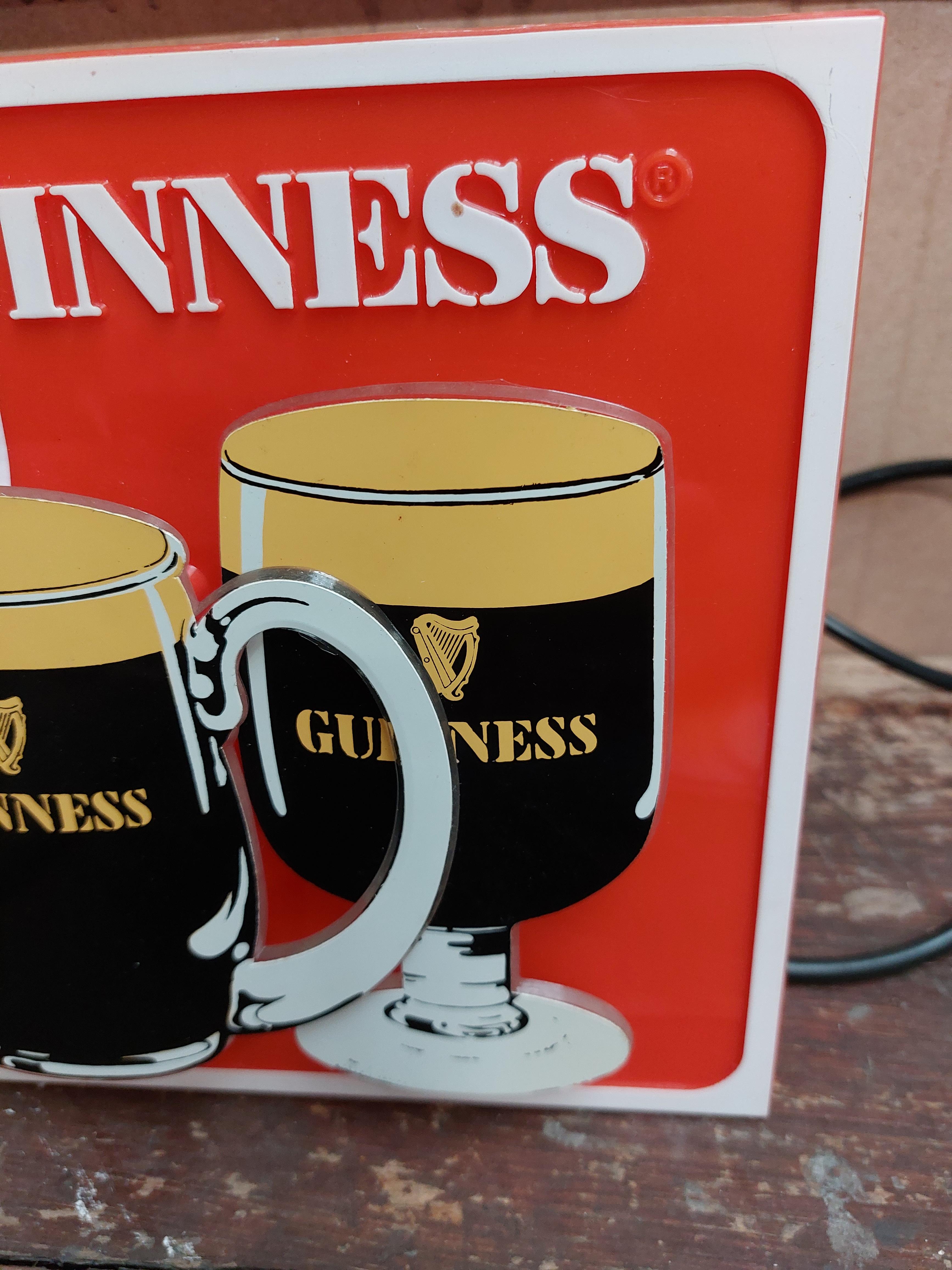 Perspex Guinness counter sign. {18 cm H x 19 cm W}. - Image 3 of 3