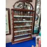 Phillips's Cigarettes Mahogany dispensing cabinet. {88 cm H x 53 cm W x 18 cm D}.