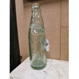 19th C. glass Codd bottle - Foley Brewery Sligo. {22 cm H x 6 cm Dia}.