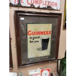 Guinness is Good For You framed showcard. {70 cm H x 55 cm W}.