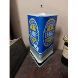 Rare Harp Lager half pint counter display light up advertising sign {27 cm H x 12 cm W x 17 cm D}.