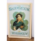 The Shamrock Whiskey Kirker Greer & Co Ltd tinplate advertising sign { 30cm H X 20cm W }.
