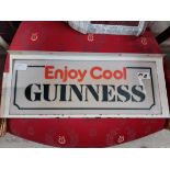 Enjoy Guinness perspex hanging sign. { 20 cm H x 50 cm W}.